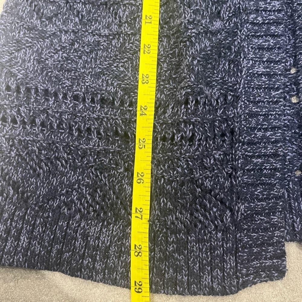 [10]Fatface Women's Navy Blue Open Knit Chrochet Cotton Sweater Mid Sleeve - Picture 6 of 9